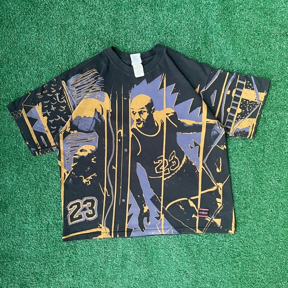 Vintage Nike Michael Jordan All Over
Print T Shirt 90s Graphic Rare